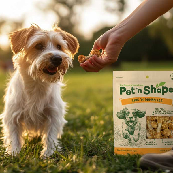 Dog getting a treat