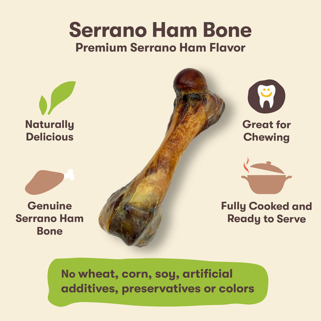 Serrano Ham Bone 2pk Pet n Shape